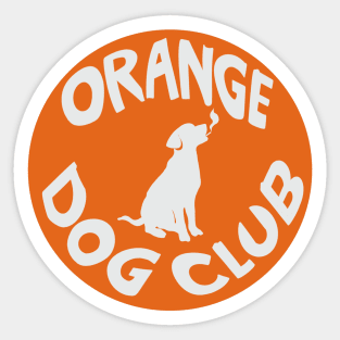 Orange Dog Club Logo 2 Sticker